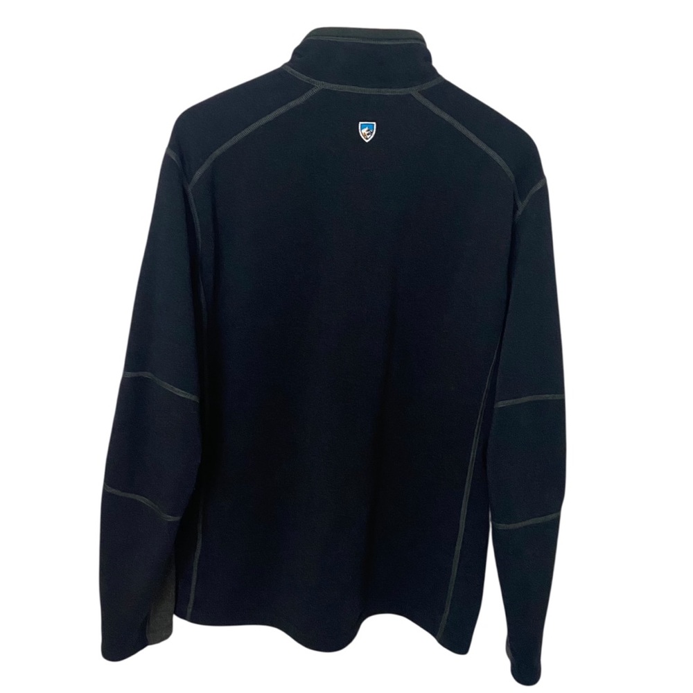 Kuhl Revel 1/4 Zip Pullover Fleece Jacket Mens Black Grey XL Performance - Picture 10 of 11